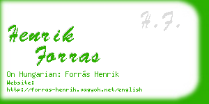 henrik forras business card